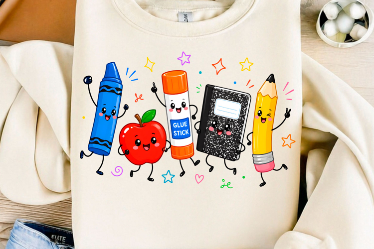 Back to School PNG, Cute School Supplies