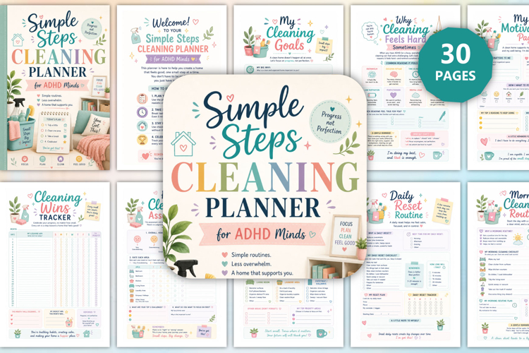 Simple Steps Cleaning Planner for ADHD