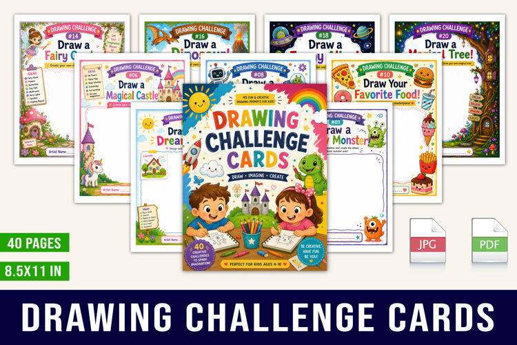 Drawing Challenge Cards example image 1