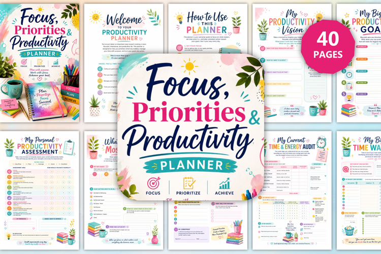 Focus, Priorities & Productivity Planner