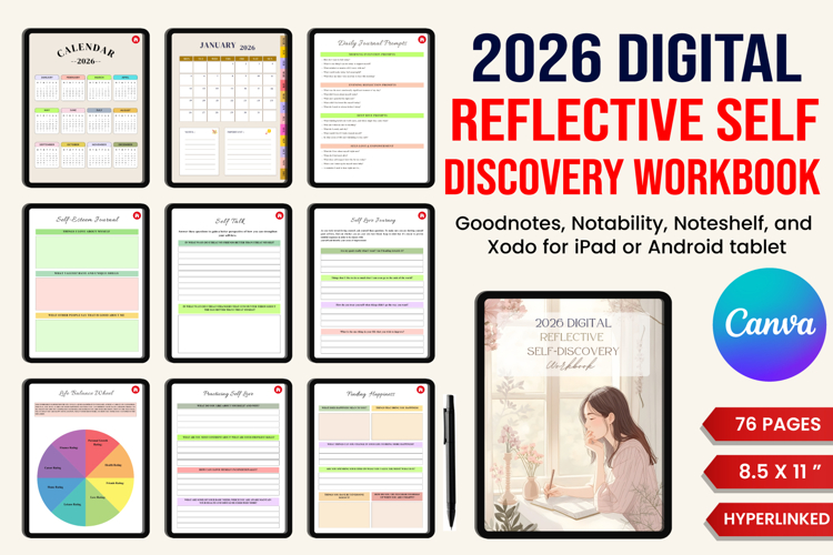 2026 Digital Reflective Self-Discovery Workbook