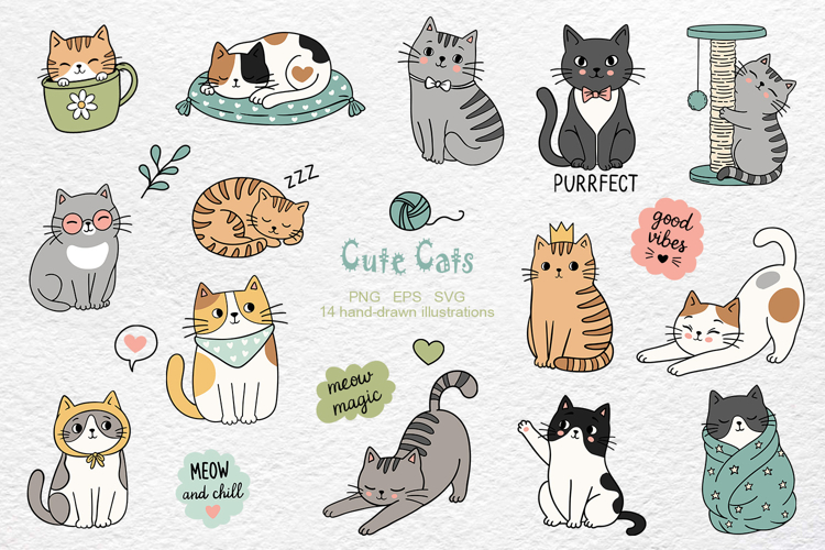 Kawaii Cat Svg Image 3