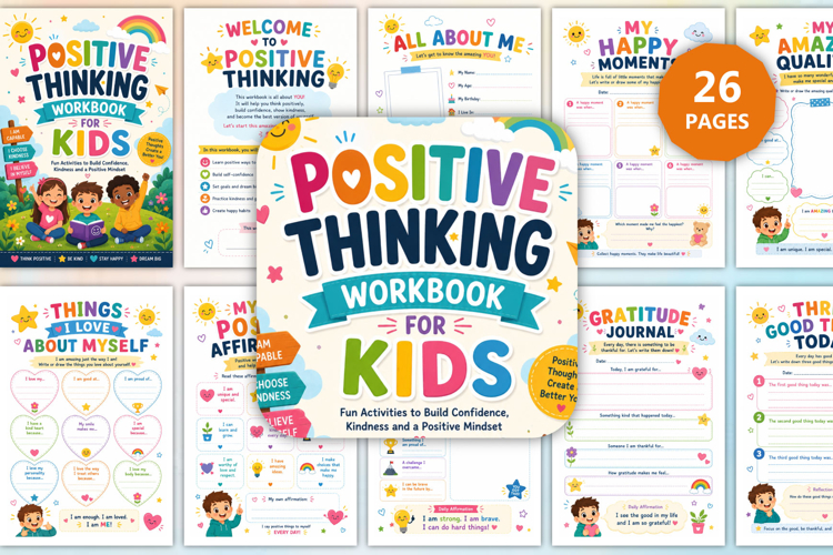 Positive Thinking Workbook for Kids example image 1