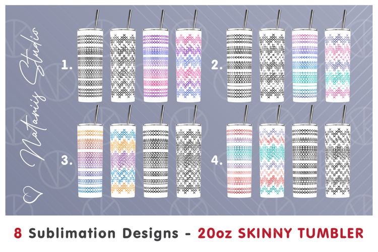 8 Adults Hidden Message Designs - 20oz Skinny Tumbler