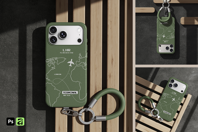 iPhone 17 Case with Wrist Strap Mockup