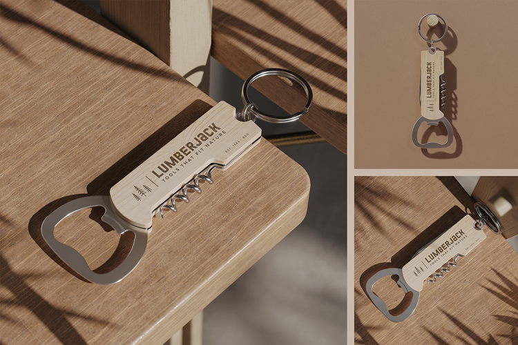 Wooden Multi Tool Mockup