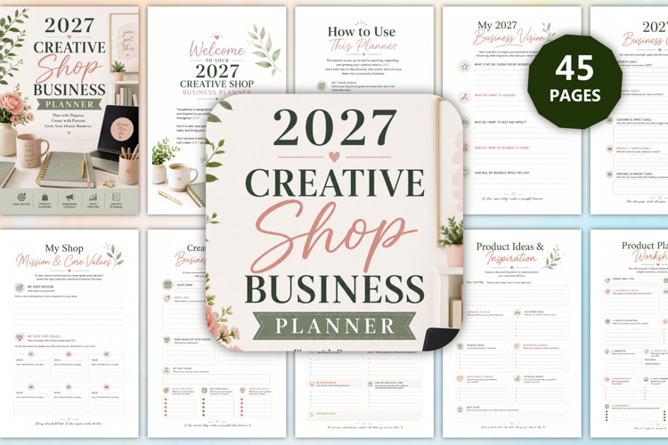 2027 Creative Shop Business Planner