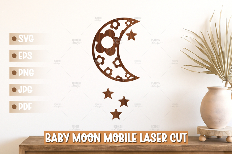 Floral Moon Svg Image 3