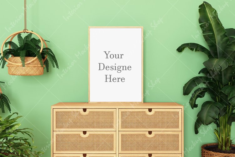 Mock up, Frame mockup in interior, Living room Mockup