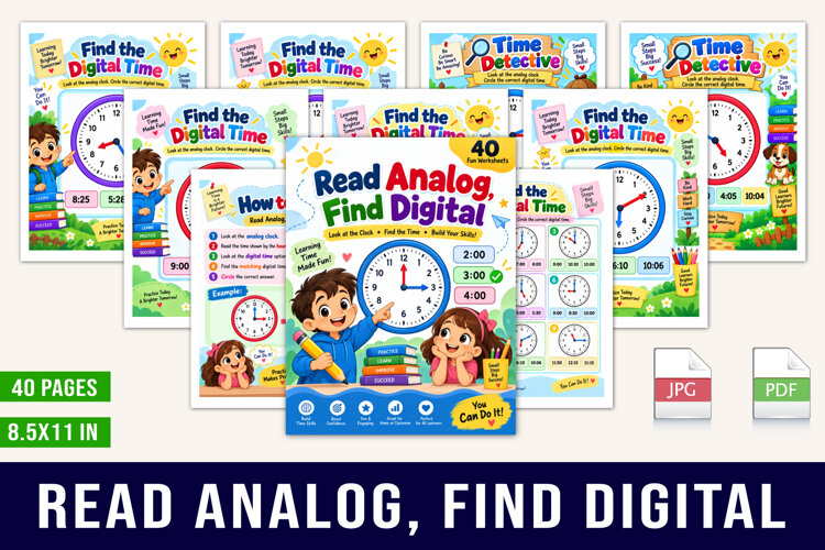 Read Analog, Find Digital Time Learning Planner example image 1