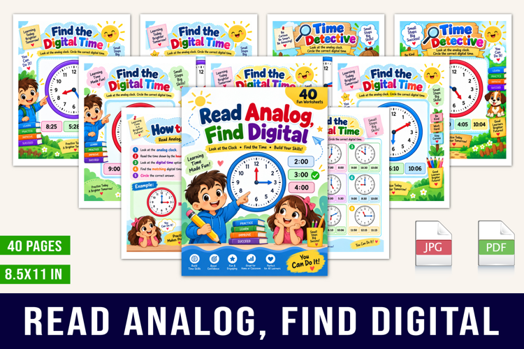 Read Analog, Find Digital Time Learning Planner