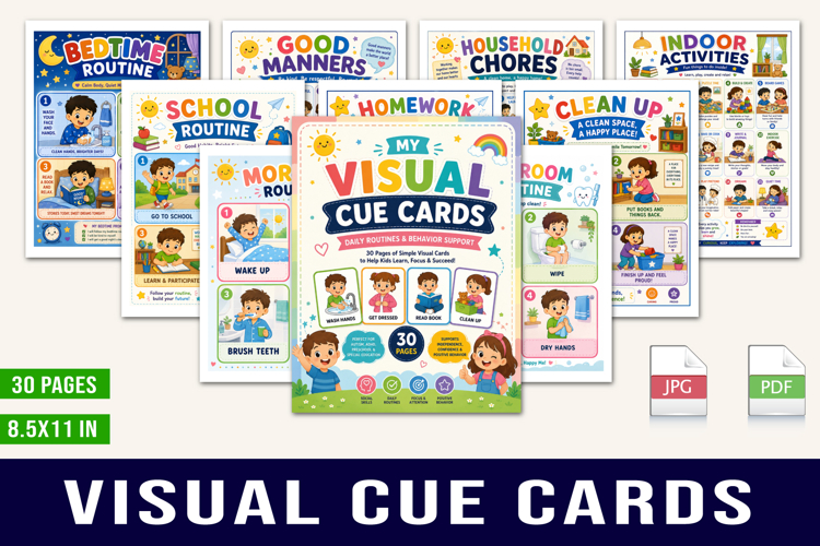Visual cue cards
