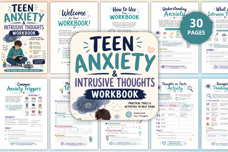 Teen Anxiety & Intrusive Thoughts Workbook