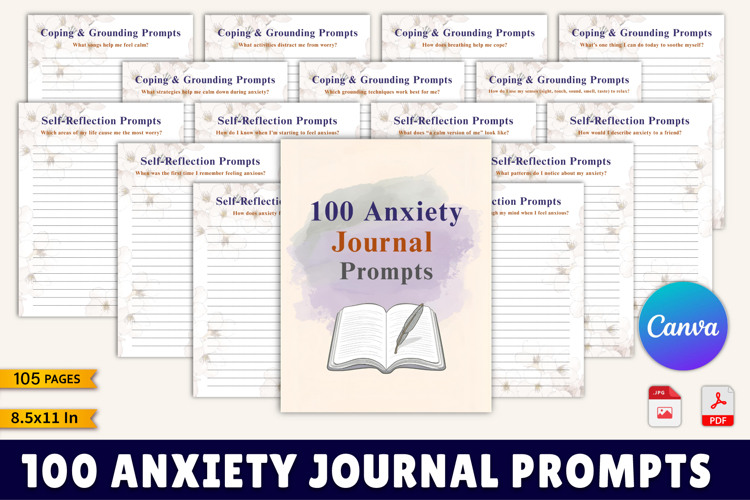 100 Anxiety Journal Prompts
