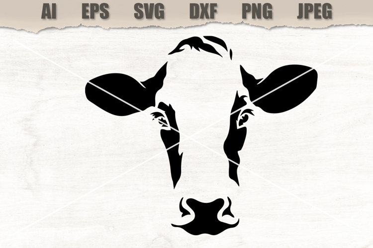 Stencil Cow Face