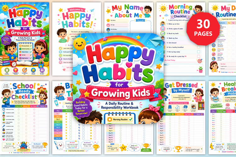 Happy Habits for Growing Kids workbook