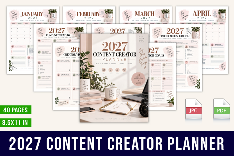 2027 Content Creator Planner