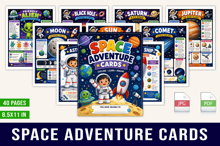 Space Adventure Cards example image 1