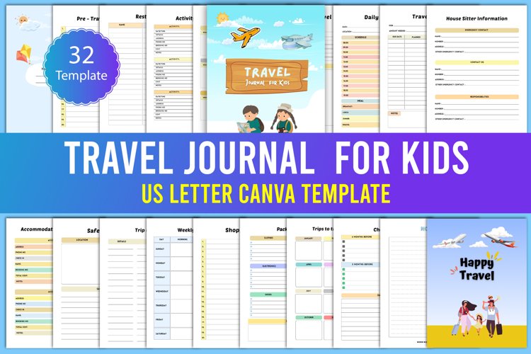 Travel Journal for Kids Canva