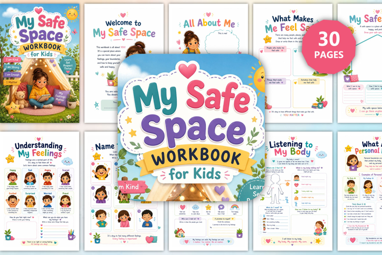 My Safe Space Workbook for Kids