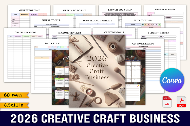 2026 Creative Craft Business Planner