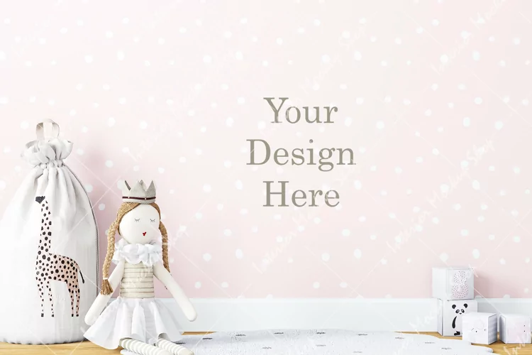 Kids room, Mockup, Kids room mockup, Wall Mockup, JPG