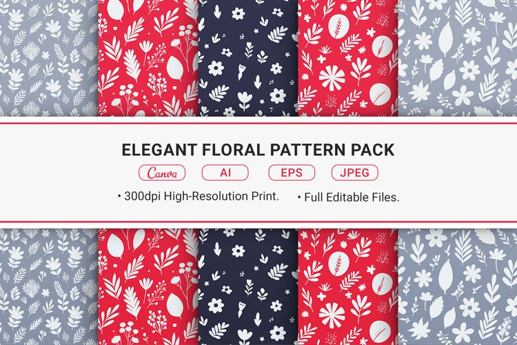 Elegant Floral Pattern Pack example image 1