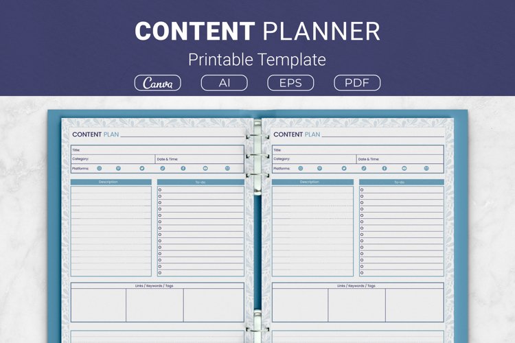 Content Planner Printable Template 2945760 