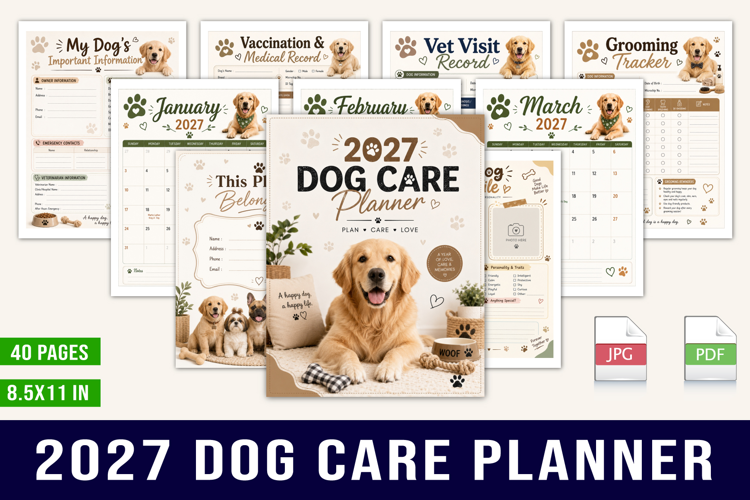 2027 Dog Care Planner