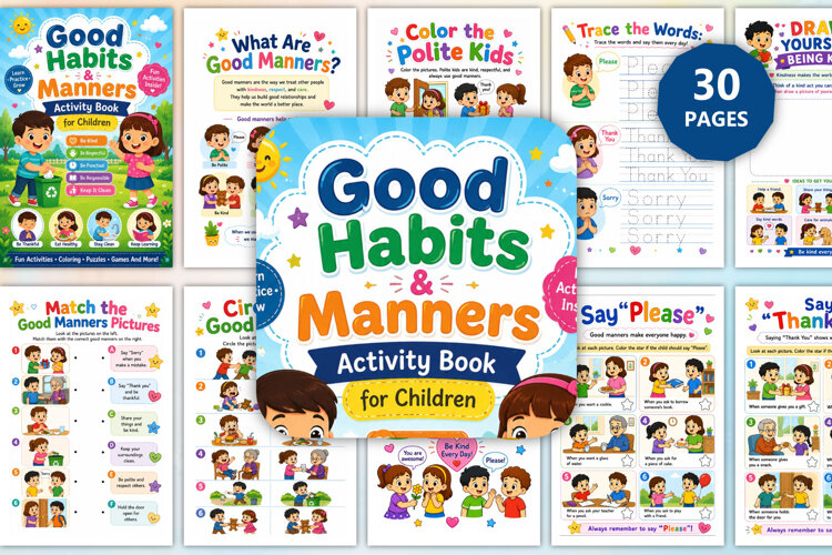 Good Habits & Manners Activity Book example image 1