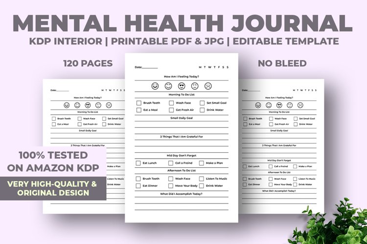 Mental Health Journal KDP Interior