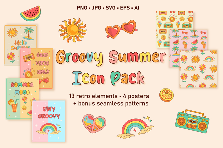 Groovy Summer Icon Pack