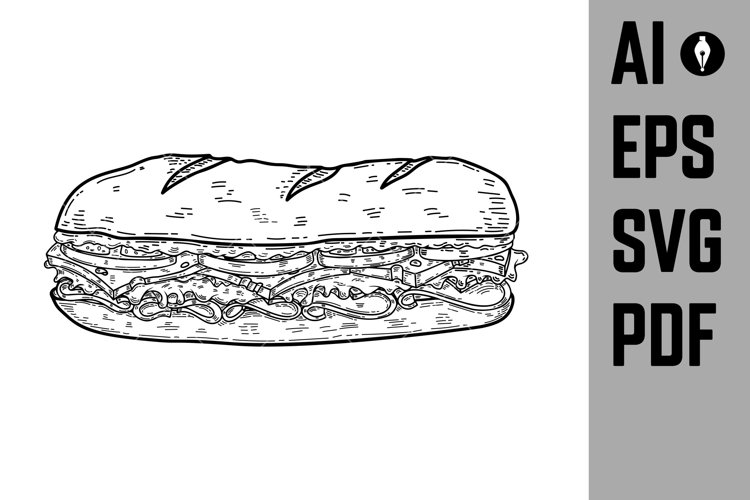 Sandwich Illustration Image 16