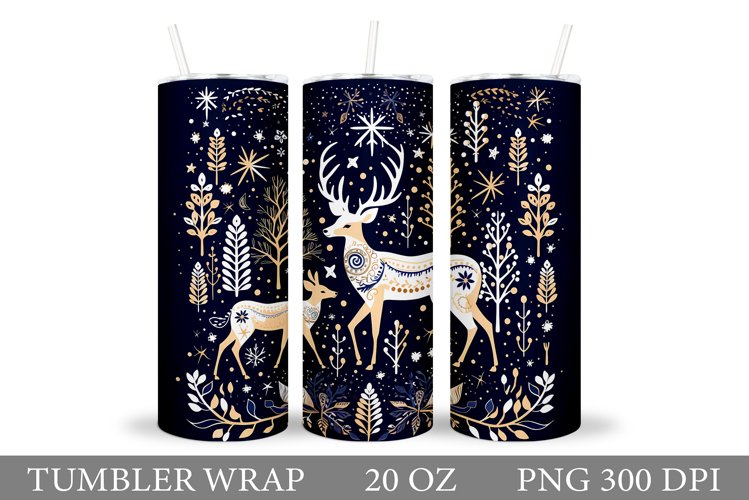 Deer Tumbler Wrap Design. Deer Tumbler Sublimation