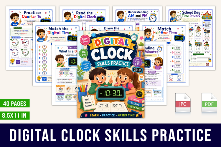 Digital Clock Skills Practice