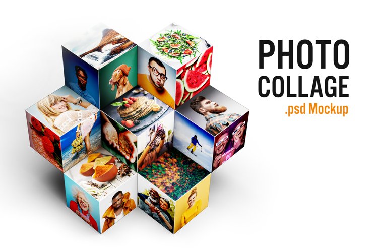 Cube Photo Collage Mockup example image 1