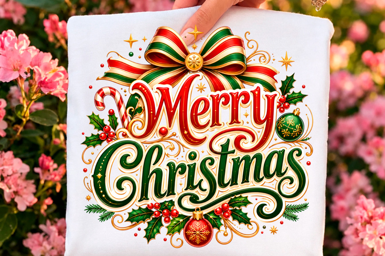 Merry Christmas Bow PNG