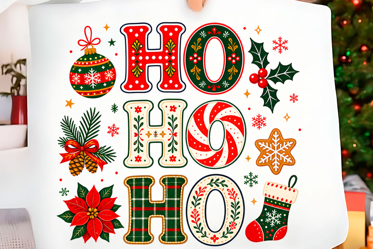 Vintage Ho Ho Ho Christmas PNG Christmas T-shirt PNG Design