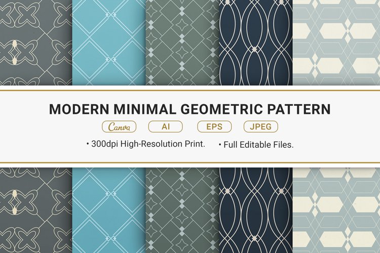 Modern Minimal Geometric Pattern example image 1