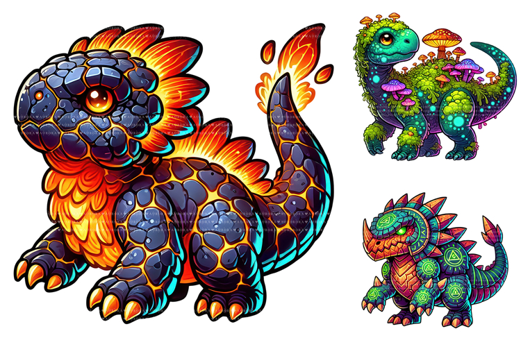 Magic Baby Dinosaur Stickers Clipart