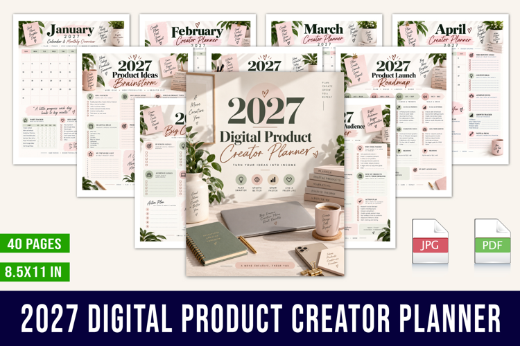 2027 Digital Product Creator Planner