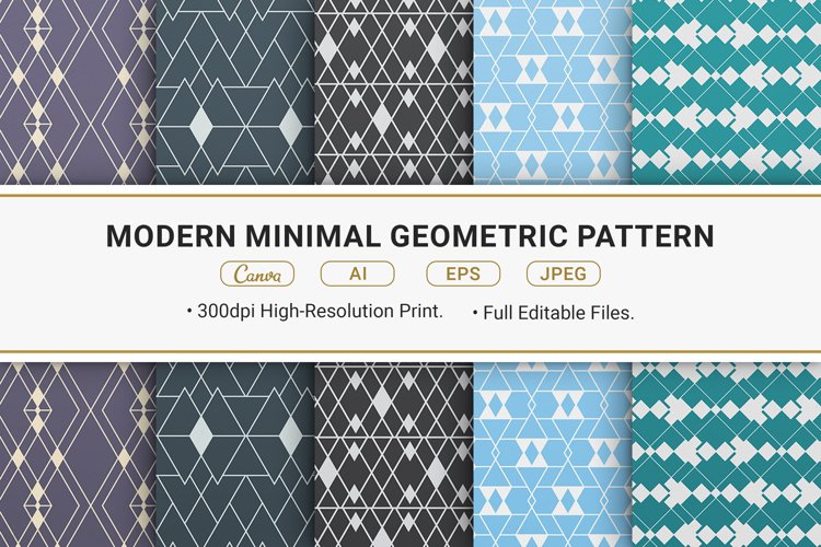 Modern minimal geometric pattern