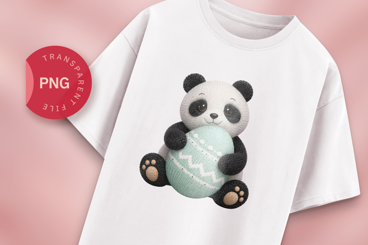 Easter Panda Crochet PNG Clipart