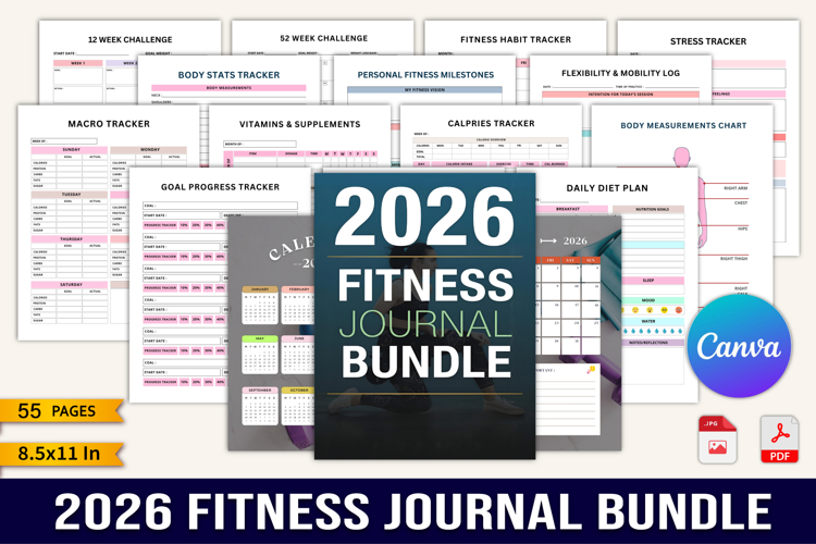 2026 Fitness Journal Bundle