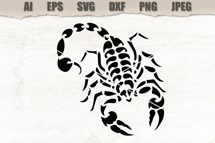 Stencil Scorpion Desert
