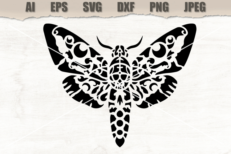 Stencil Death Moth