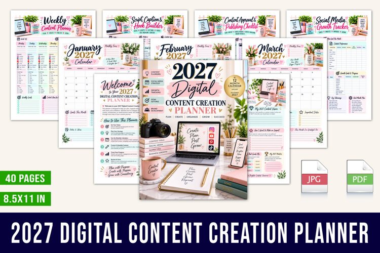 2027 Digital Content Creation Planner example image 1