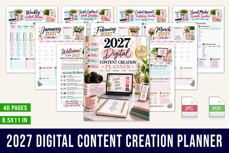 2027 Digital Content Creation Planner