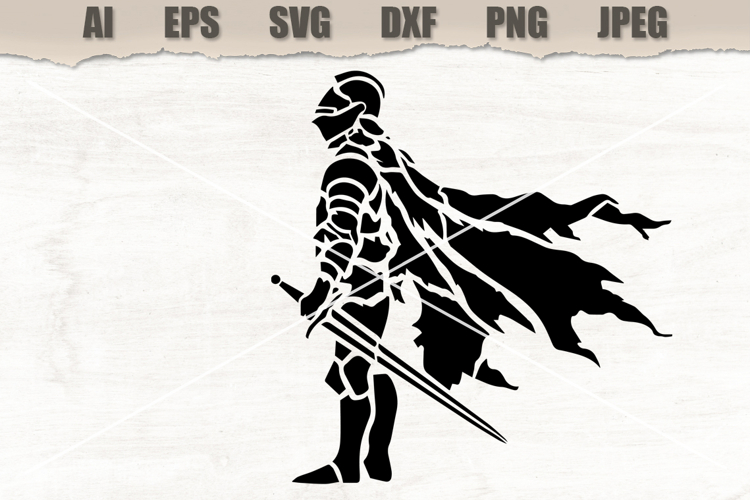 Stencil Dark Knight Warrior