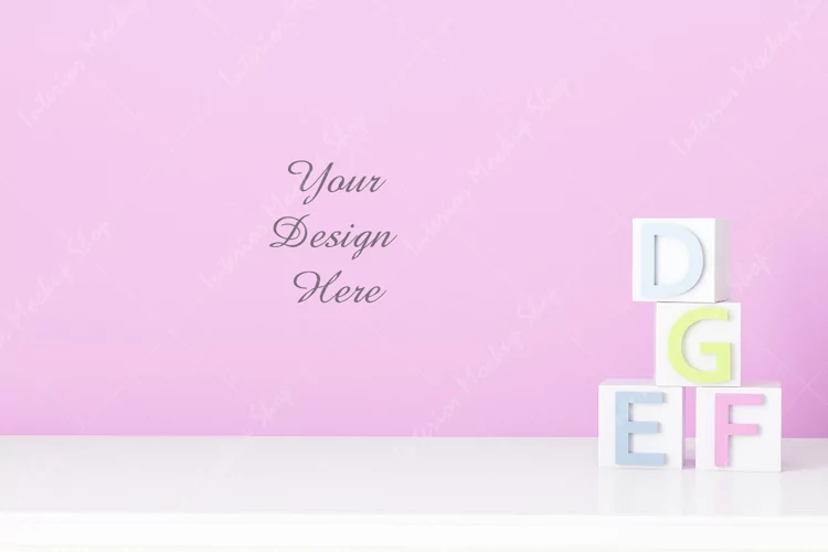 Blank Wall, Kids Mockup, Interior Mockup, Blank Wall Mockup